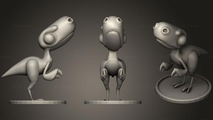 Figurines simple (Cute Raptor Figure, STKPR_0308) 3D models for cnc